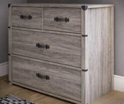Nova Gray Oak 4-Drawer Storage Dresser 10 Nova Gray Oak 4-Drawer Storage Dresser -Best Furniture Store 810538201 3
