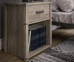 Nova Gray Oak Nightstand -Best Furniture Store 810538202 3
