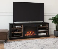70" Fowler Black Electric Fireplace Console -Best Furniture Store 810538243 1