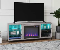 70" Intrepid Light Walnut Deluxe Electric Fireplace Console 7 70" Intrepid Light Walnut Deluxe Electric Fireplace Console -Best Furniture Store 810538245 1
