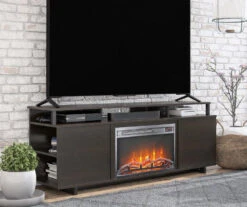 65" Himmel Espresso Electric Fireplace Console -Best Furniture Store 810538249 2