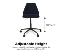 Brittany Blue Linen Office Chair -Best Furniture Store 810538399 4