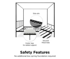 Novogratz Marion Canopy Bed -Best Furniture Store 810538414 5