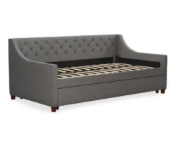 Her Majesty Gray Linen Daybed & Trundle -Best Furniture Store 810538419 6