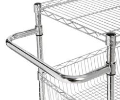 Chrome 3-Shelf Storage Cart -Best Furniture Store 810539919 4