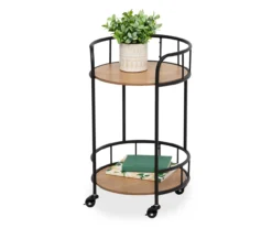 Rolling 2-Tier Side Table