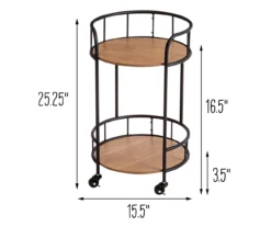 Rolling 2-Tier Side Table -Best Furniture Store 810539921 5