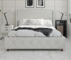 CosmoLiving Mercer Wingback Linen Bed -Best Furniture Store 810540991 2