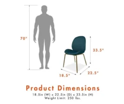 CosmoLiving Astor Velvet Dining Chair -Best Furniture Store 810540999 6