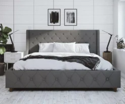 CosmoLiving Mercer Wingback Linen Bed -Best Furniture Store 810541030 2