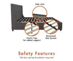 CosmoLiving Mercer Wingback Linen Bed -Best Furniture Store 810541030 6