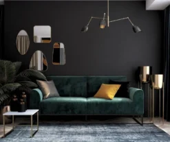 CosmoLiving Adley Teal Velvet Coil Convertible Sleeper Futon -Best Furniture Store 810541038 3