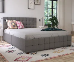 CosmoLiving Elizabeth Gray Linen Storage Bed -Best Furniture Store 810541043 2