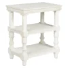 Dannerville Antique White 3-Tier Accent Table With USB Charging