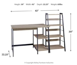 Soho 2-Piece Home Office Desk & Bookshelf Set 9 Soho 2-Piece Home Office Desk & Bookshelf Set -Best Furniture Store 810542285 3