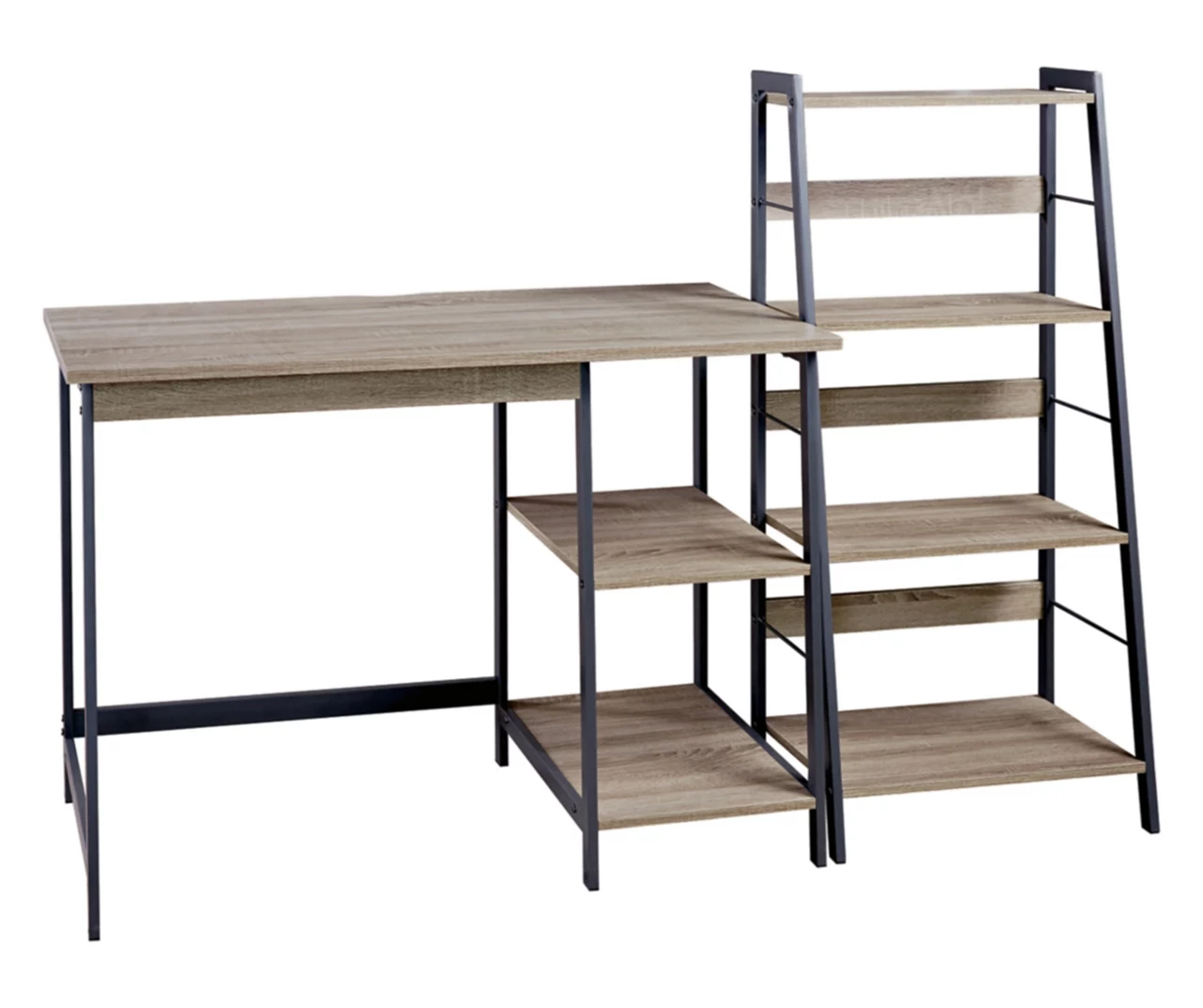 Soho 2-Piece Home Office Desk & Bookshelf Set 1 Soho 2-Piece Home Office Desk & Bookshelf Set