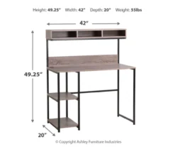 Daylicrew 2-Shelf Home Office Desk & Hutch -Best Furniture Store 810542286 3