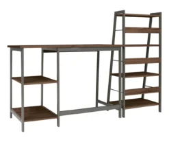 Soho 2-Piece Wooden Desk & Bookcase Set -Best Furniture Store 810542289 2