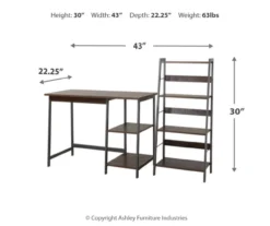 Soho 2-Piece Wooden Desk & Bookcase Set -Best Furniture Store 810542289 3