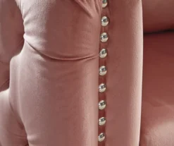 Lizmont Blush Tufted Velvet Accent Chair -Best Furniture Store 810542292 6