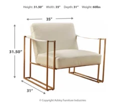 Kleemore Ostrich Embossed Leather Accent Chair -Best Furniture Store 810542293 3