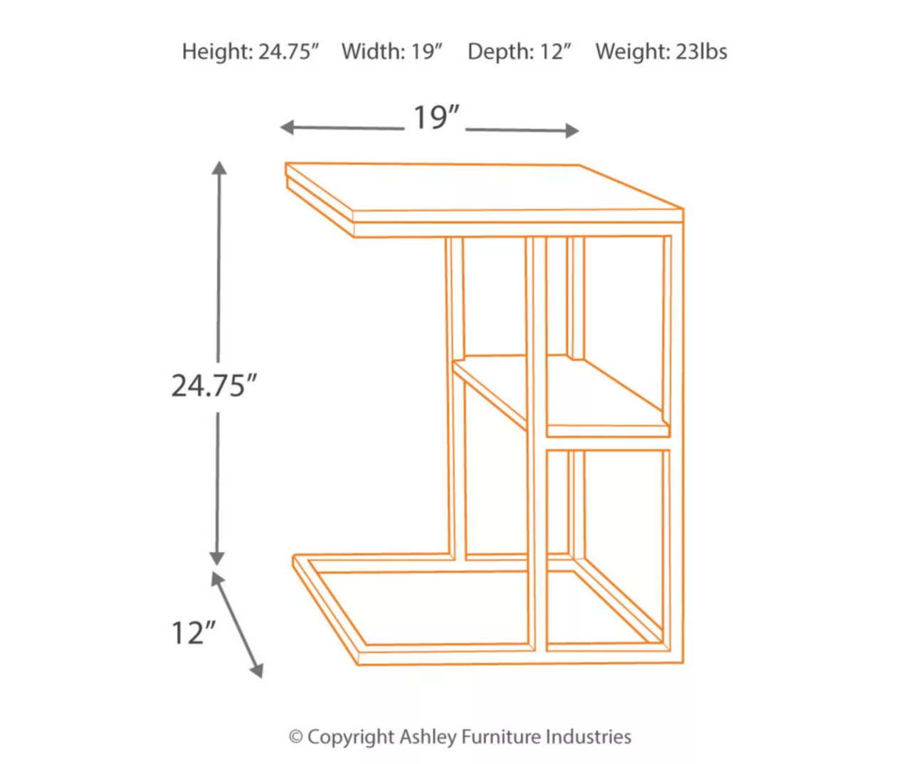 Forestmin Wood Cantilever Accent Table 3 Forestmin Wood Cantilever Accent Table - Image 3