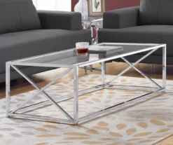 Monarch Glass & Metal Coffee Table -Best Furniture Store 810542388 1
