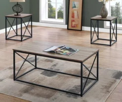 Monarch X Frame 3-Piece Occasional Table Set -Best Furniture Store 810542421 1