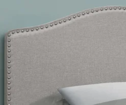 Monarch Linen Nailhead Trim Headboard 33 Monarch Linen Nailhead Trim Headboard -Best Furniture Store 810542515 3