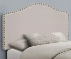 Monarch Linen Nailhead Trim Headboard 23 Monarch Linen Nailhead Trim Headboard -Best Furniture Store 810542522 1