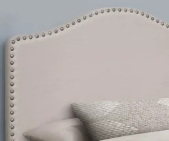 Monarch Linen Nailhead Trim Headboard 36 Monarch Linen Nailhead Trim Headboard -Best Furniture Store 810542522 3