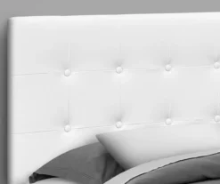 Monarch Faux Leather Button Tufted Headboard -Best Furniture Store 810542527 3