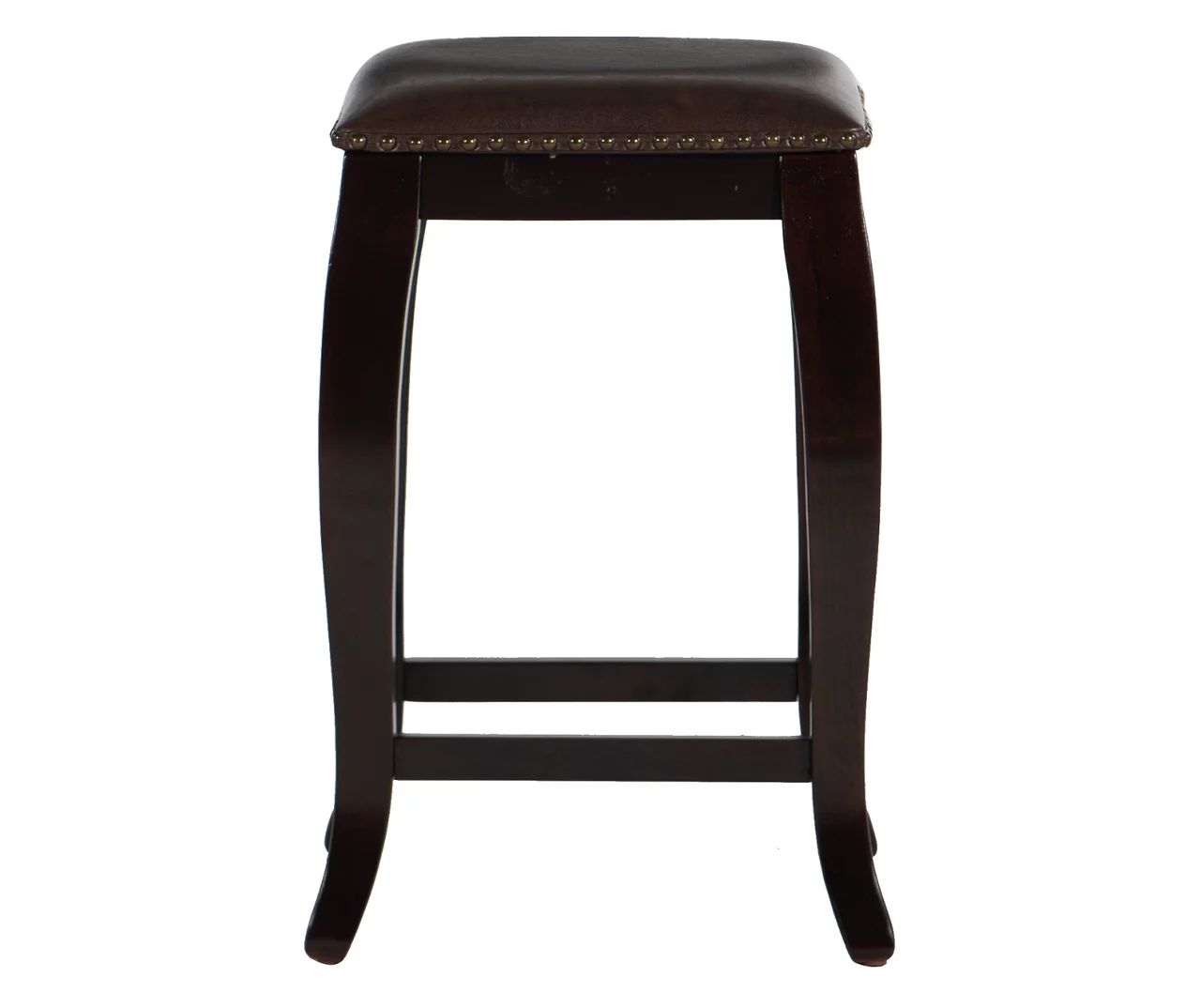 Dallas Wenge Brown Square Top Wood Nailhead Counter Stool 4 Dallas Wenge Brown Square Top Wood Nailhead Counter Stool - Image 4