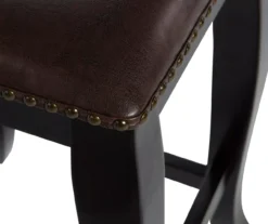 Dallas Wenge Brown Square Top Wood Nailhead Counter Stool 7 Dallas Wenge Brown Square Top Wood Nailhead Counter Stool -Best Furniture Store 810543041 A8 3