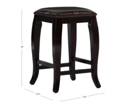 Dallas Wenge Brown Square Top Wood Nailhead Counter Stool 9 Dallas Wenge Brown Square Top Wood Nailhead Counter Stool -Best Furniture Store 810543041 D8 5
