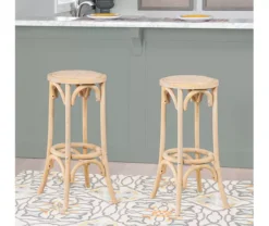 Franklin 30" Backless Woven Ratten Bar Stool 12 Franklin 30" Backless Woven Ratten Bar Stool -Best Furniture Store 810543045 2