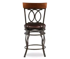 Kelley Brown & Matte Bronze Metal Ox Back Swivel Bar Stool -Best Furniture Store 810543056 5