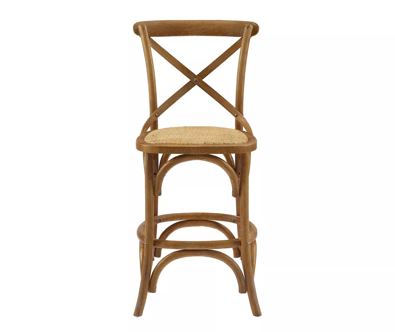 Everlie Gray Wash Curved Wood Padded Counter Stool 5 Everlie Gray Wash Curved Wood Padded Counter Stool - Image 5