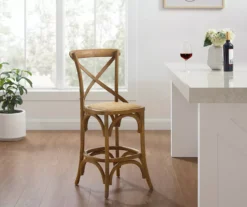 Everlie Gray Wash Curved Wood Padded Counter Stool 13 Everlie Gray Wash Curved Wood Padded Counter Stool -Best Furniture Store 810543093 A0 9