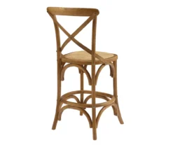 Everlie Gray Wash Curved Wood Padded Counter Stool 18 Everlie Gray Wash Curved Wood Padded Counter Stool -Best Furniture Store 810543093 A2 4