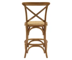 Everlie Gray Wash Curved Wood Padded Counter Stool 17 Everlie Gray Wash Curved Wood Padded Counter Stool -Best Furniture Store 810543093 A2 5