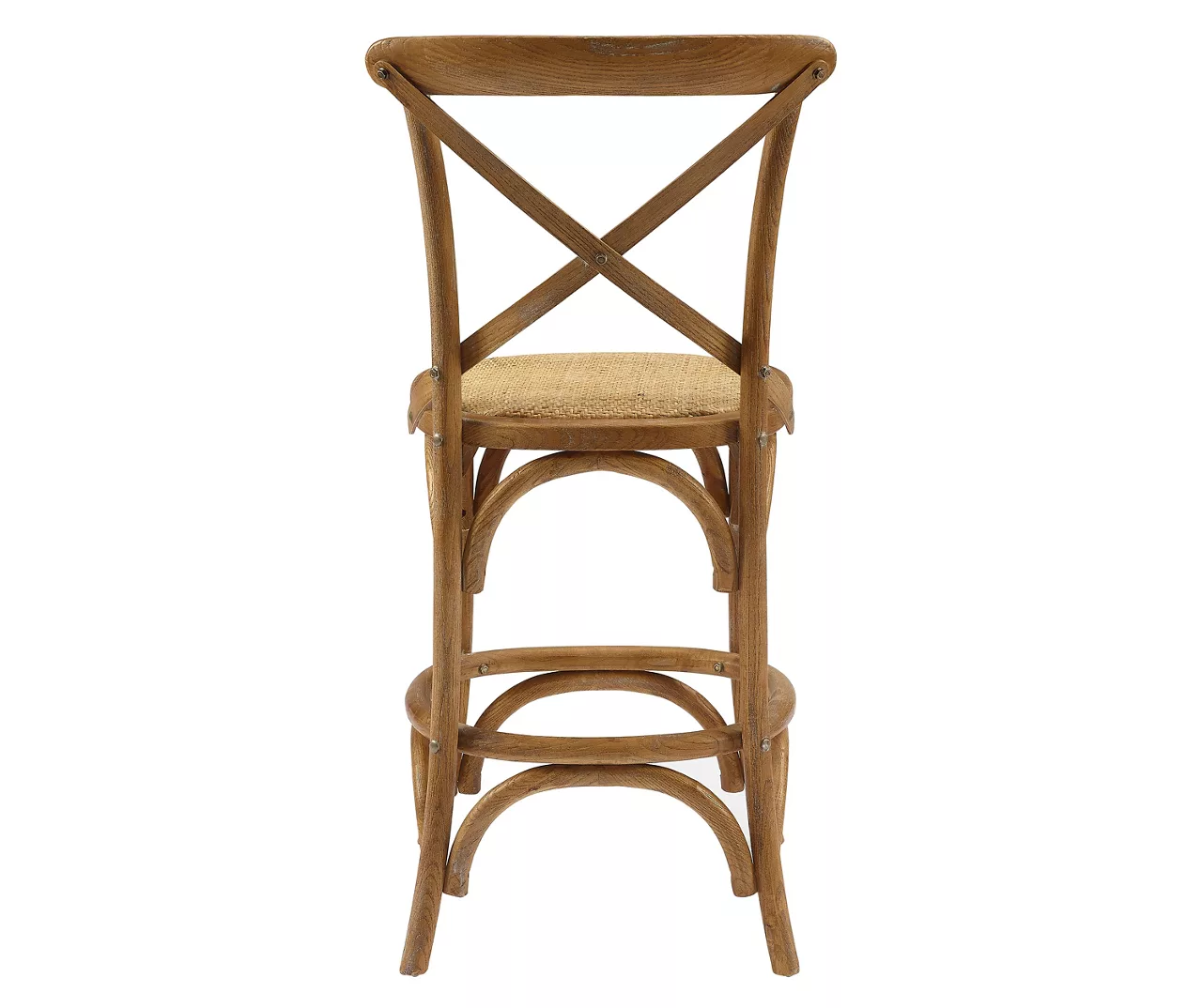 Everlie Gray Wash Curved Wood Padded Counter Stool 7 Everlie Gray Wash Curved Wood Padded Counter Stool - Image 7