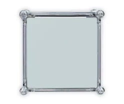 Hawkins Chrome & Glass 3-Shelf Rolling Cart 7 Hawkins Chrome & Glass 3-Shelf Rolling Cart -Best Furniture Store 810543096 5