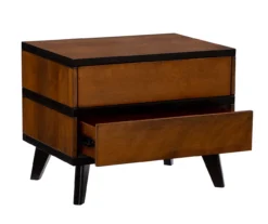 Manhattan Walnut 2-Drawer Mid-Century Wood Nightstand -Best Furniture Store 810543109 A0 6