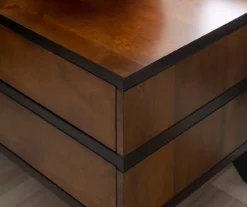 Manhattan Walnut 2-Drawer Mid-Century Wood Nightstand -Best Furniture Store 810543109 A8 10