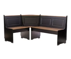 Atrium Black & Pecan 3-Piece Wooden Breakfast Nook Set 18 Atrium Black & Pecan 3-Piece Wooden Breakfast Nook Set -Best Furniture Store 810543121 A0 3