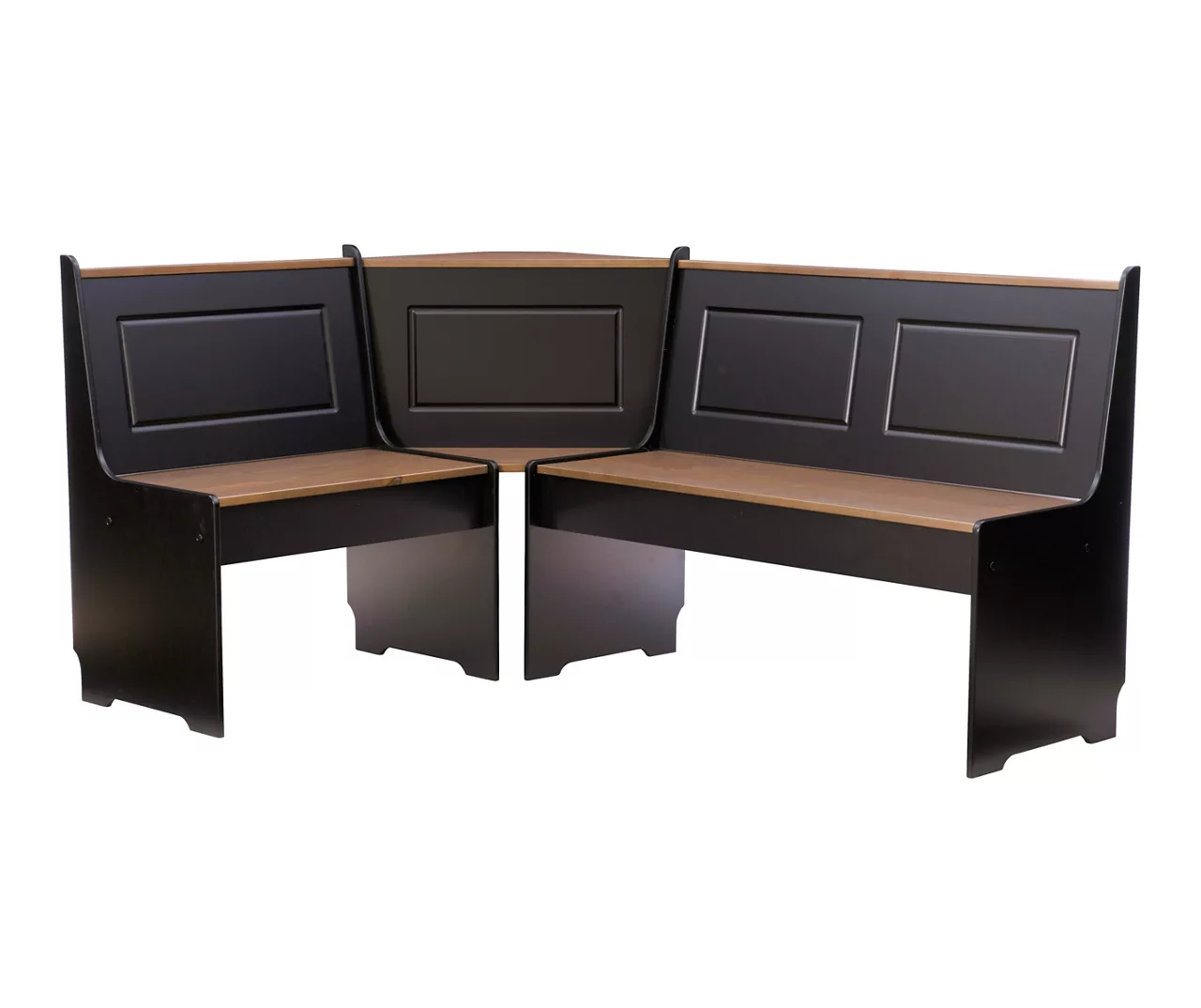 Atrium Black & Pecan 3-Piece Wooden Breakfast Nook Set 7 Atrium Black & Pecan 3-Piece Wooden Breakfast Nook Set - Image 7