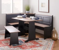 Atrium Black & Pecan 3-Piece Wooden Breakfast Nook Set 16 Atrium Black & Pecan 3-Piece Wooden Breakfast Nook Set -Best Furniture Store 810543121 B0 2