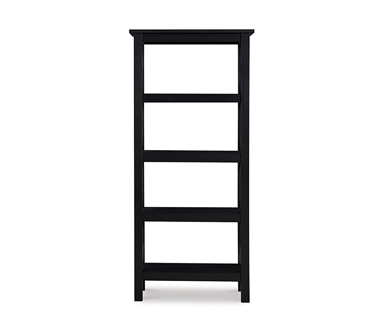 Richland Black 4-Shelf Bookcase 3 Richland Black 4-Shelf Bookcase - Image 3