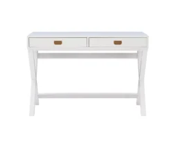 Cami White X-Base Campaign Writing Desk -Best Furniture Store 810543179 3
